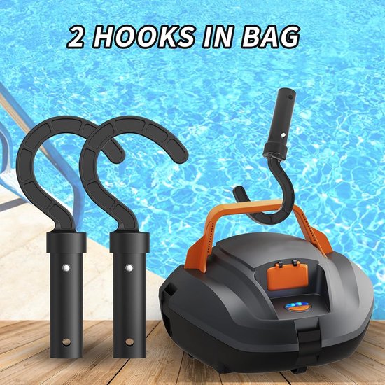 Haak voor zwembadrobot, accessoirehaken voor zwembadrobots, zwembadhaken, stangen, accessoirehaken, zwembadrobots, draadloze zwembadrobot, compatibel met alle soorten zwembadreinigers (2 — afbeelding 2