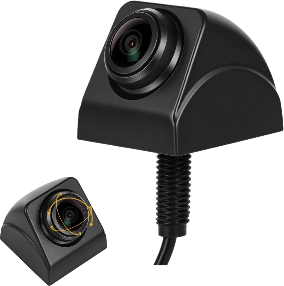 Achteruitrijcamera voor auto's, metalen behuizing, 360° verstelbare hoek, nachtzicht, IP69 waterdicht, achteruitrijcamera voor vrachtwagen, camper, SUV, bestelwagen