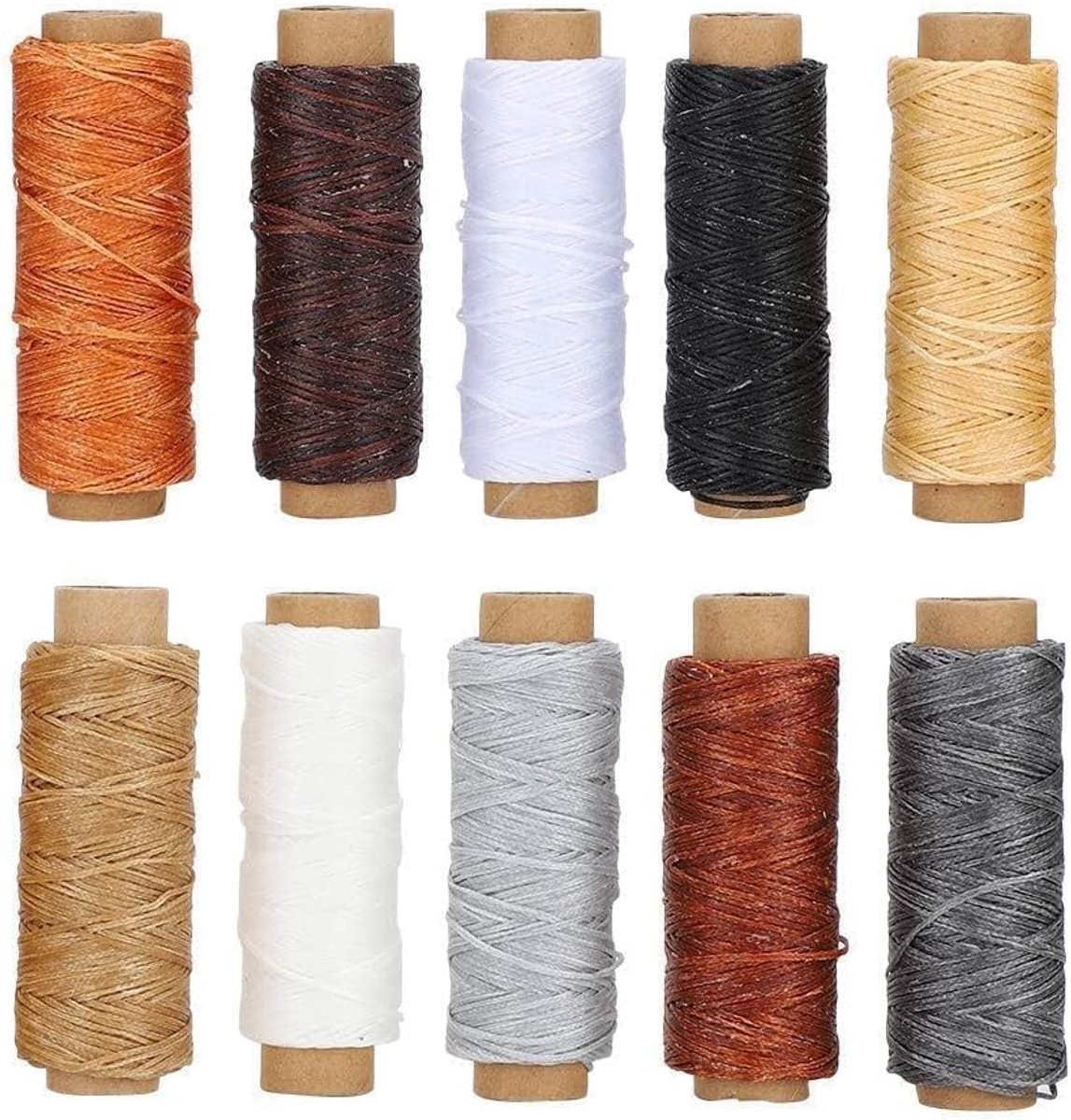 10 kleuren/set gewaxte draad, 150D lederen naaien gewaxt draad koord voor hand naaien leer