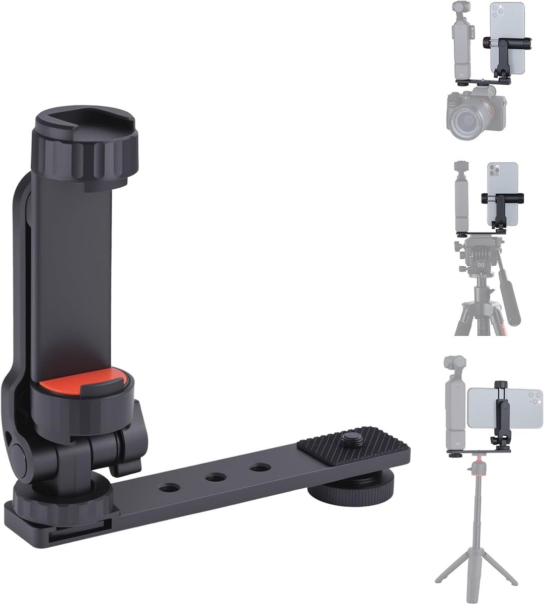 Mobiele telefoonhouder compatibel met DJI Osmo Pocket 3, verlengaccessoires met 1/4 inch schroefdraadgat voor gebruik met statieven en verlengstangen