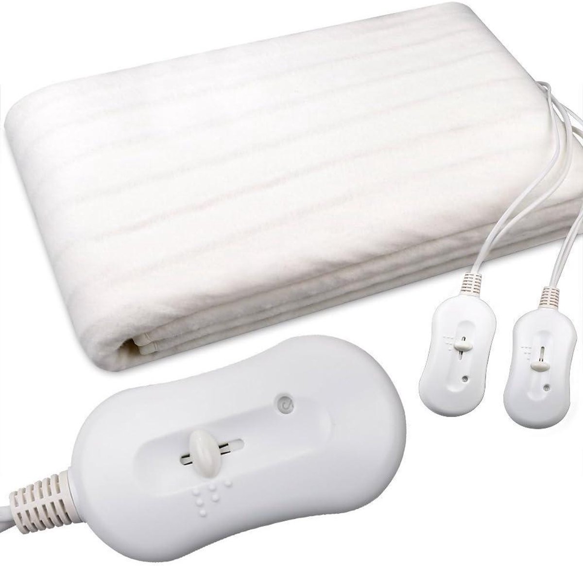 Elektrische deken - Verwarmingsmat warmtebed - Spierpijn verlichting - XXL formaat - 160 x 140 cm - Wit
