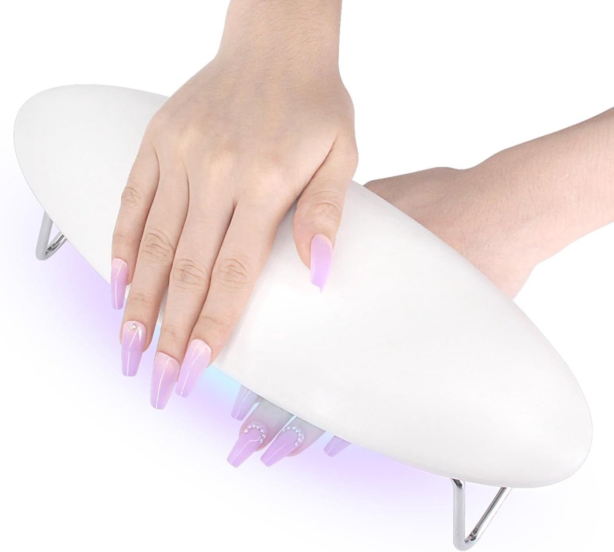 Armsteunkussen met UV-led-nagellamp - Wit - 48 W - 2-in-1 Nageldroger voor Manicure en Pedicure