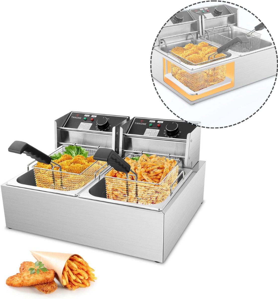 ApexArte® Frituurpan - Friteuse - Frituurketel