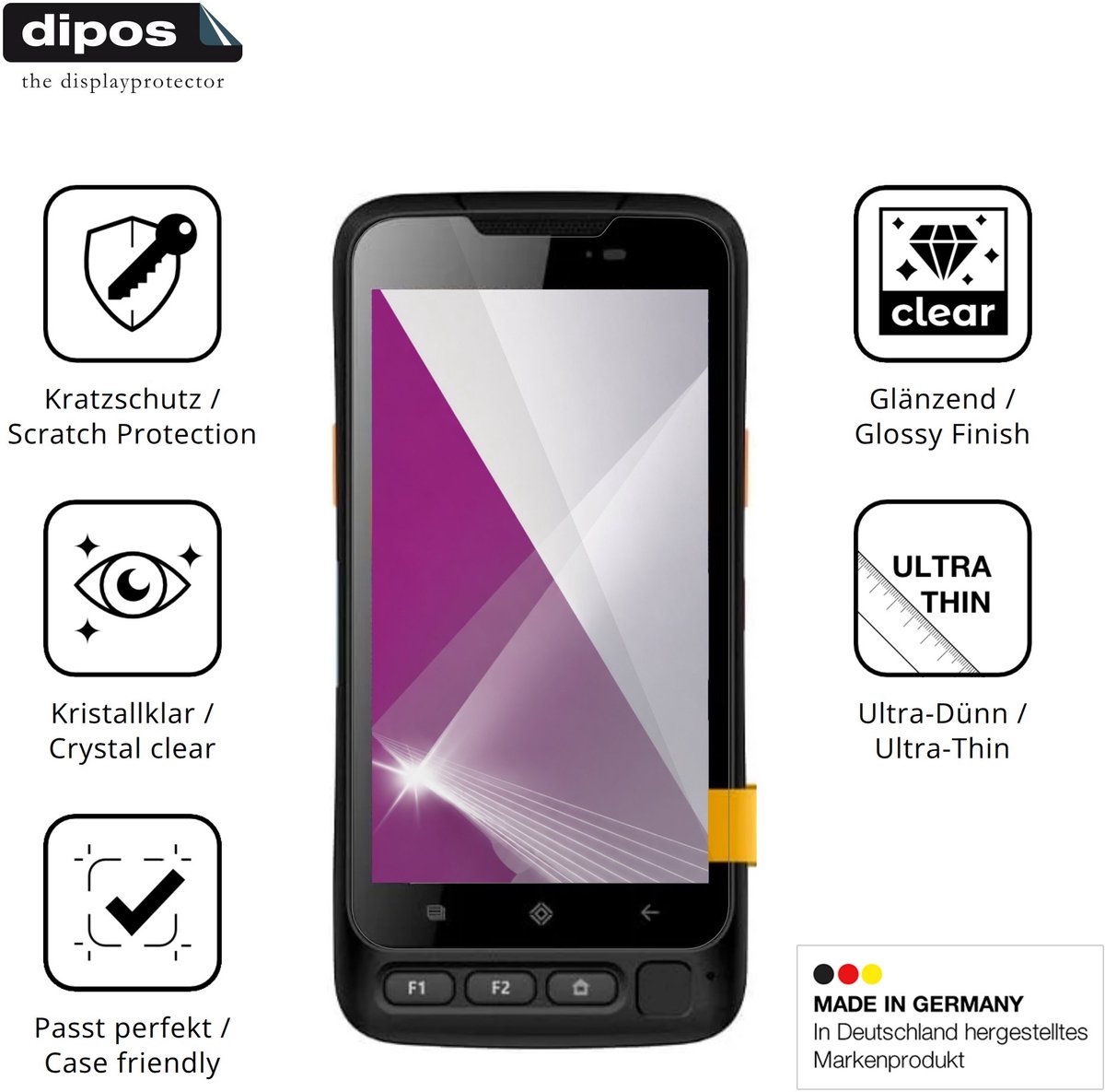 dipos – 4x Beschermfolie geschikt voor Conker SX50 | Krasbestendige & heldere Screenprotector Ultra-Thin
