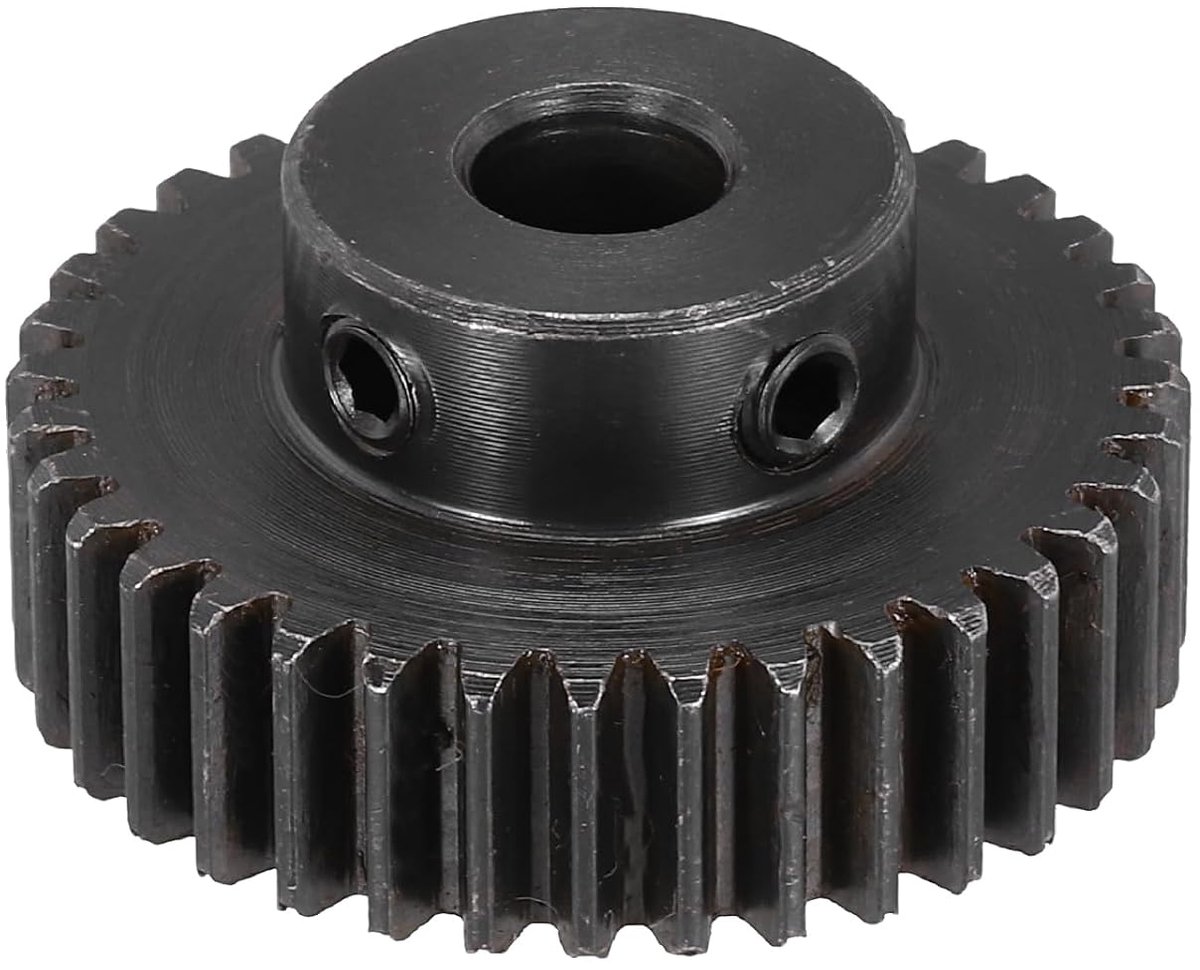 1 stuk 1 m 36T tandwiel van staal voor motor, transmissie voor RC-motor, compatibel met as 8 mm, voor RC-voertuigen, vrachtwagens, auto's, driften, afstandsbediening, pz voor crawler, zwart