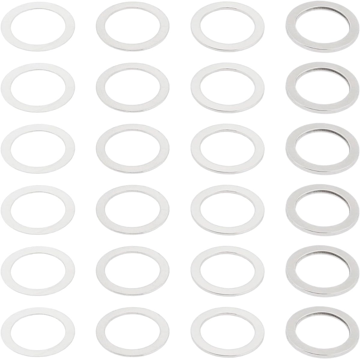 40 STKS RC Afstandsbediening Auto Stalen Pakking Buitendiameter 7mm Binnendiameter 5mm Dikte 0.1mm/0.2mm/0.3mm/0.5mm RC Voertuig Staal Spacer Zilver