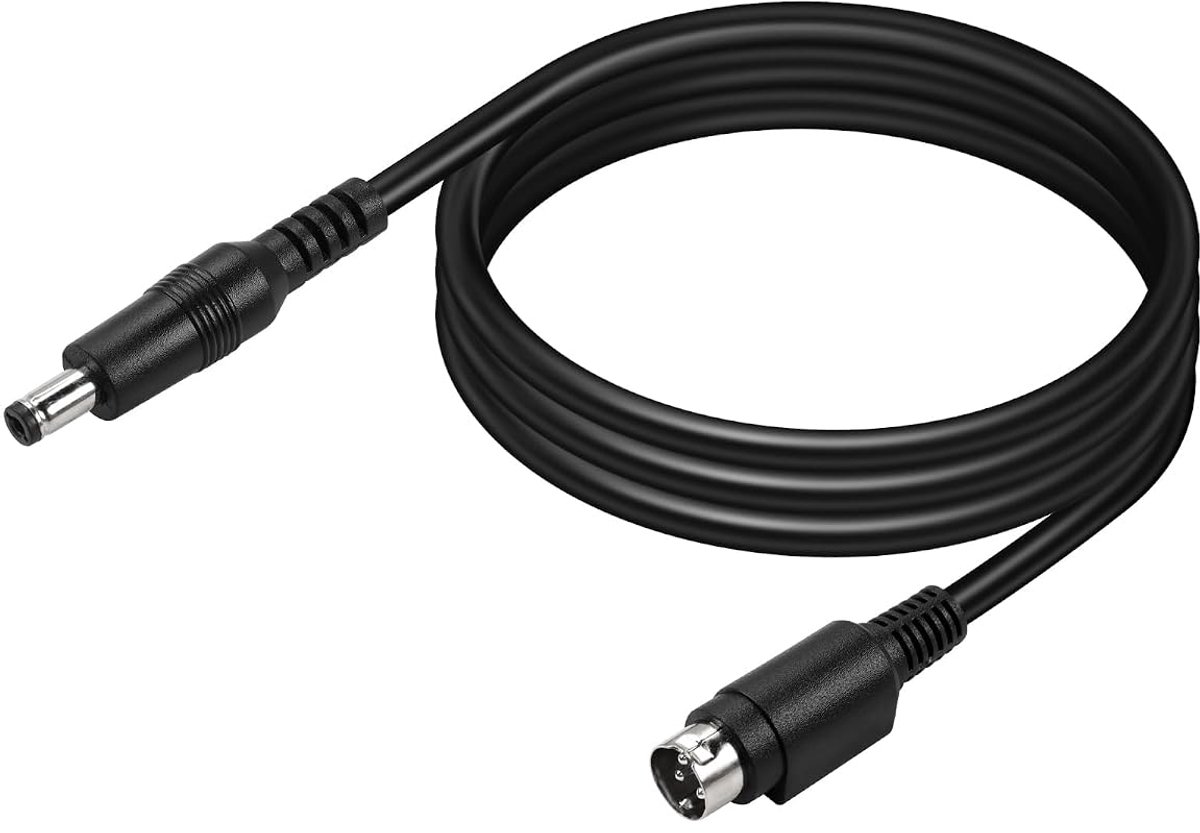 18AWG 4-pins DIN stekker naar DC 5,5 X 2,1 mm stekker stroomkabel voor CCTV camerasysteem laders adapter (3,2 FT)
