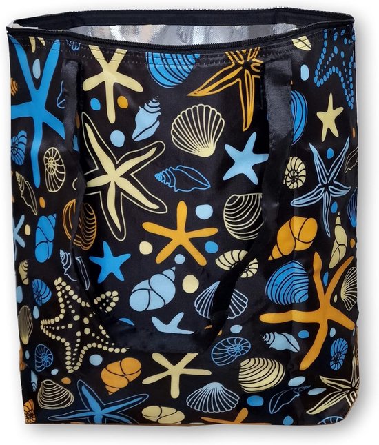 Herbruikbare Koeltas - Boodschappentas Strandtas - Boodschappen Koelen - Opvouwbaar Lichtgewicht - 25 Liter - Oranje — afbeelding 4