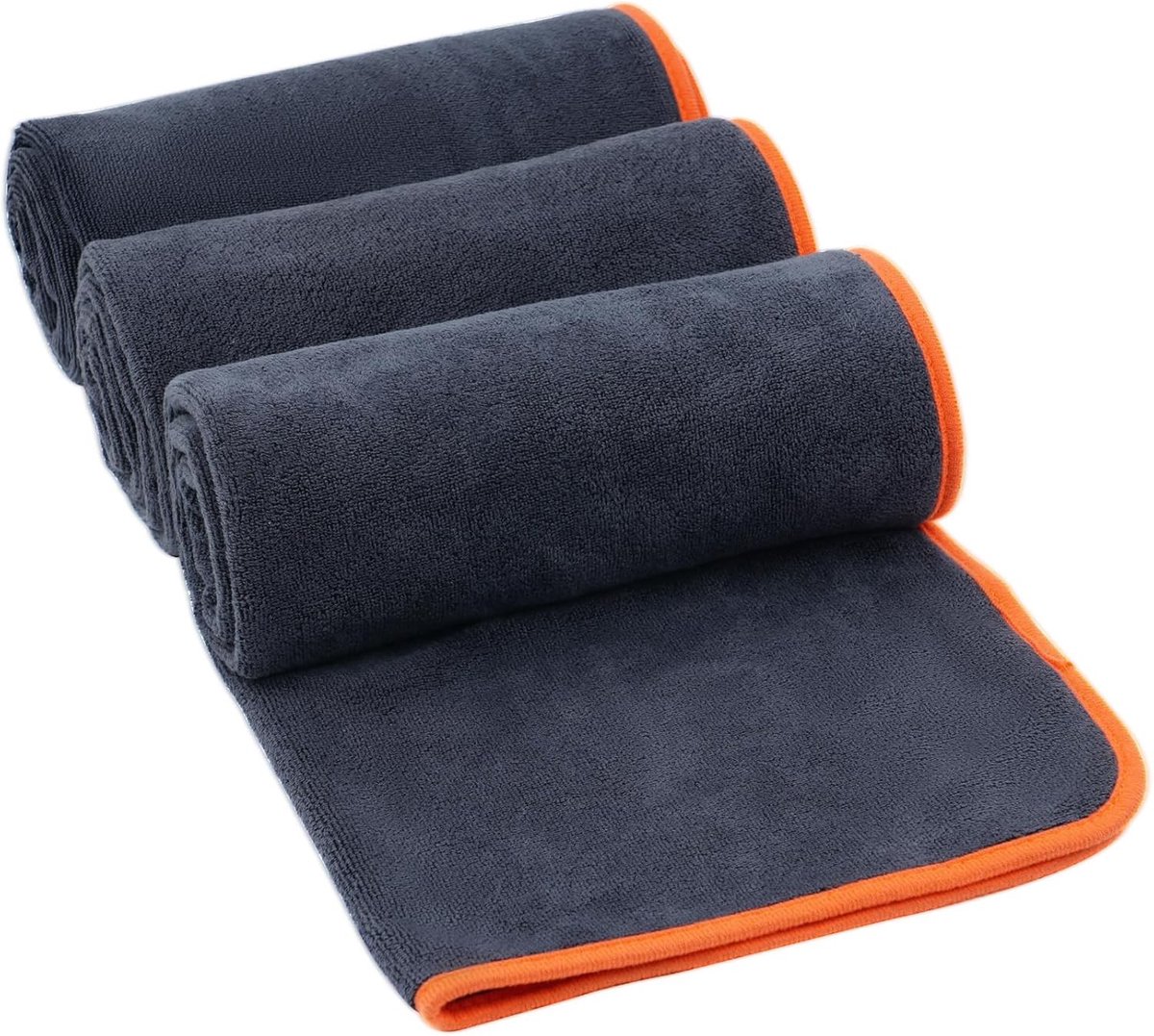 Set van 3 Fitness Handdoeken - Donkergrijs - 40 x 80 cm - Microvezel Sporthanddoek - Voor Gym, Reizen en Outdoor