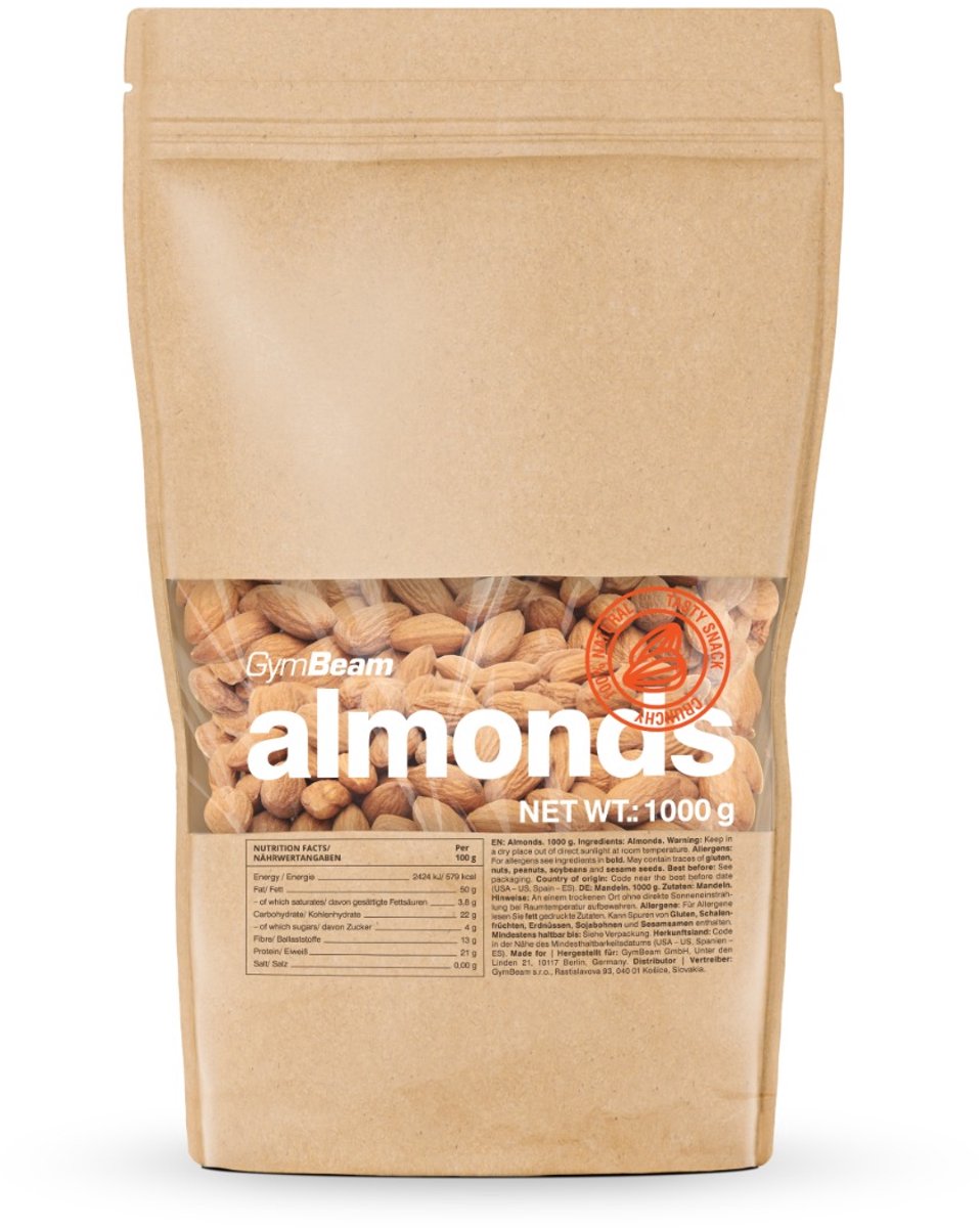 GymBeam Amandelen 1000 g