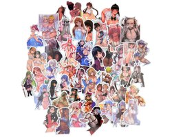 Hentai Waifu Stickers - 50 sexy dames - Vinyl stickers - Manga Girls NSFW