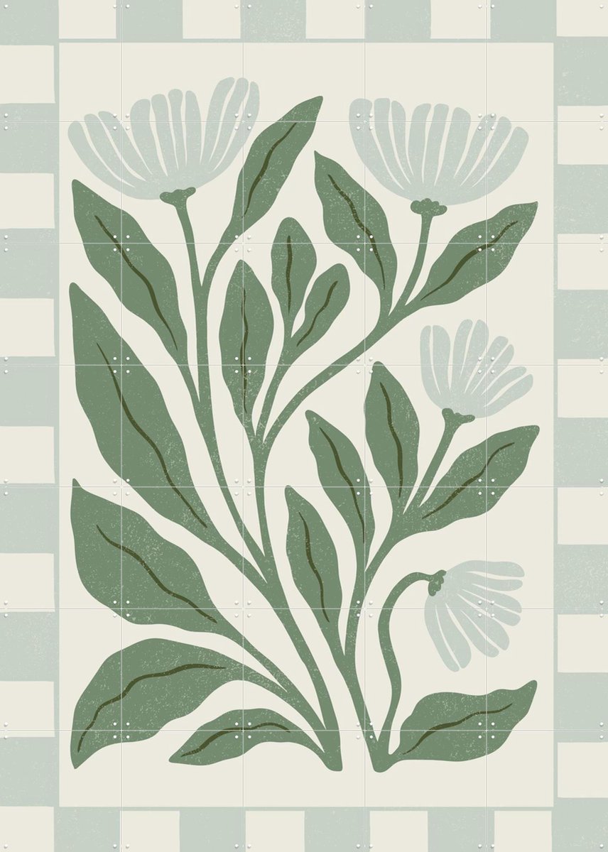 IXXI Petal Poetry Sage, Katarzyna Gąsiorowska & Various - 100 x 140 cm - Gratis ophangtool - Grote wanddecoratie en posters - Illustraties, Gang