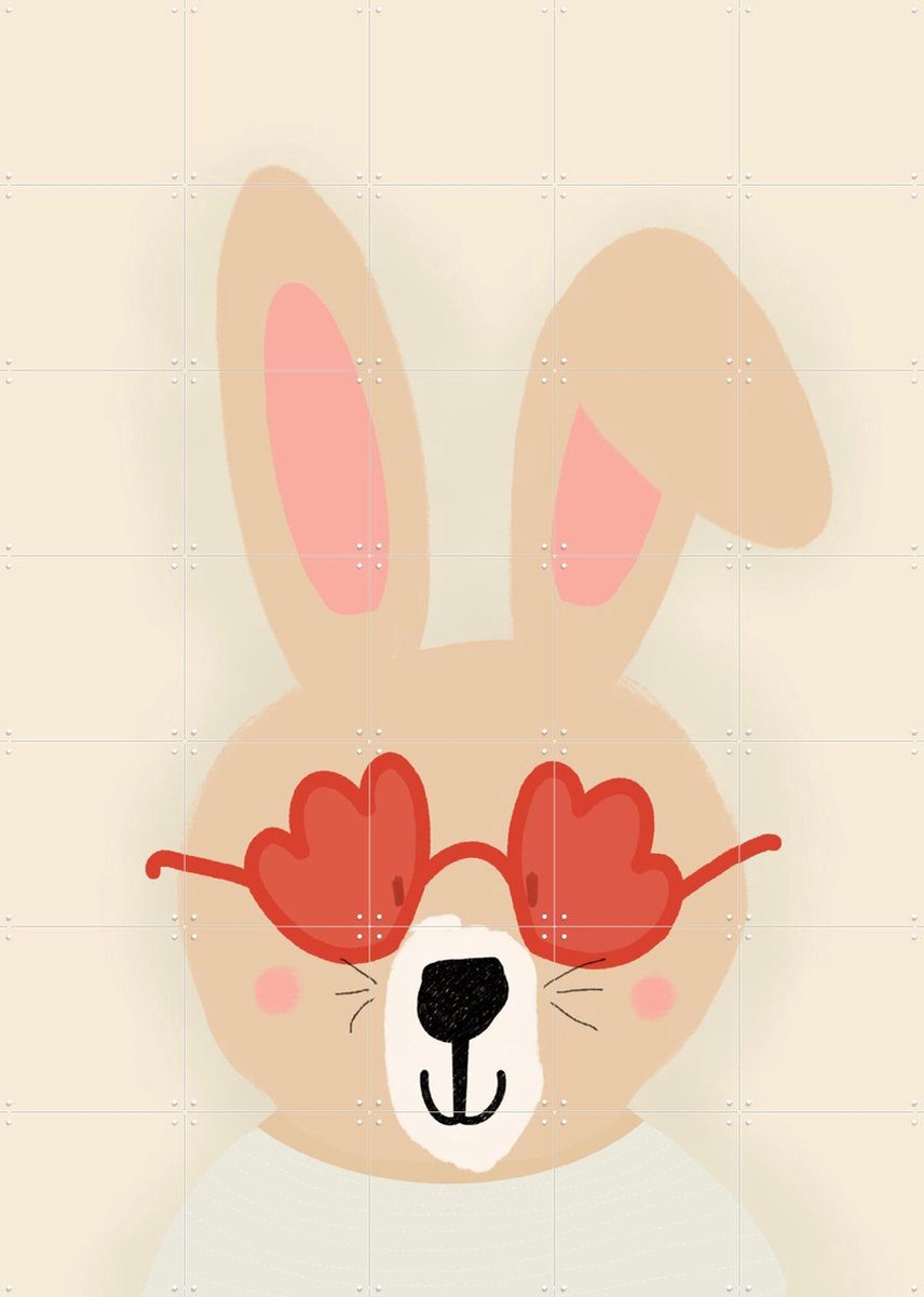 IXXI Pippa, Stadse Spruiten | door Miek illustreert - 100 x 140 cm - Gratis ophangtool - Grote wanddecoratie en posters - Illustraties, Speels
