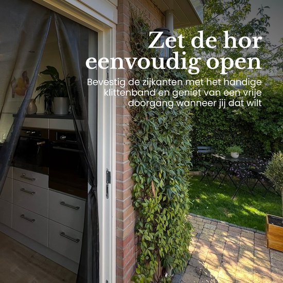 O'DADDY® Deurgordijn Deluxe FIBER - Magnetisch Vliegengordijn - Voor Nieuwbouw en Standaard Deuren - Eenvoudige Installatie - Deurhor Zwart - 100x240 cm