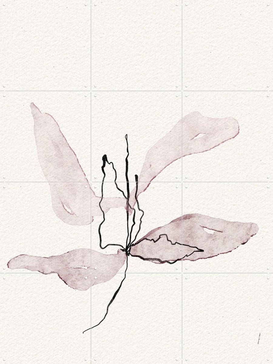 IXXI Delicate Petal Dance, Ankie Kooi & Various - 60 x 80 cm - Gratis ophangtool - Grote wanddecoratie en posters - Geometrische Kunst, Speels