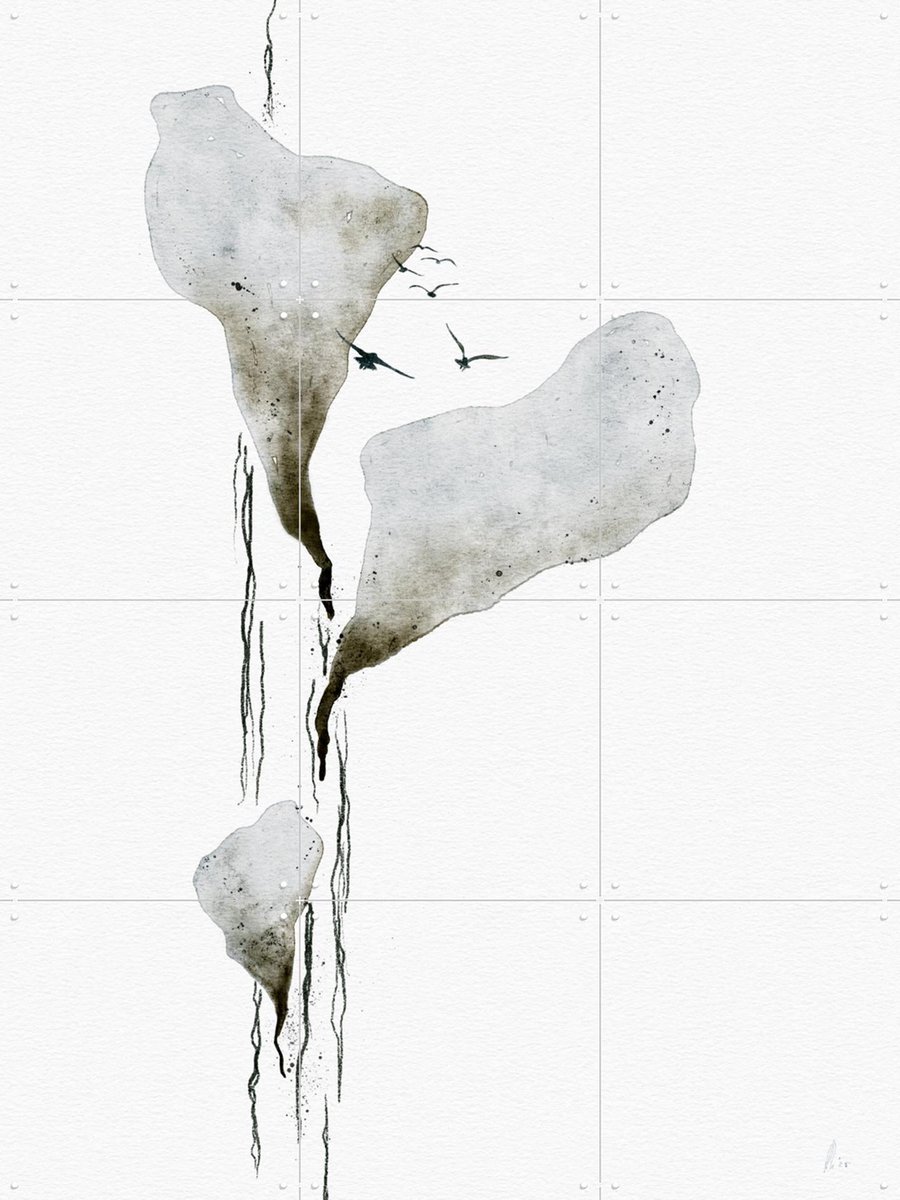 IXXI The Way To Happiness, Ankie Kooi & Various - 60 x 80 cm - Gratis ophangtool - Grote wanddecoratie en posters - Kwaststreken, Line art