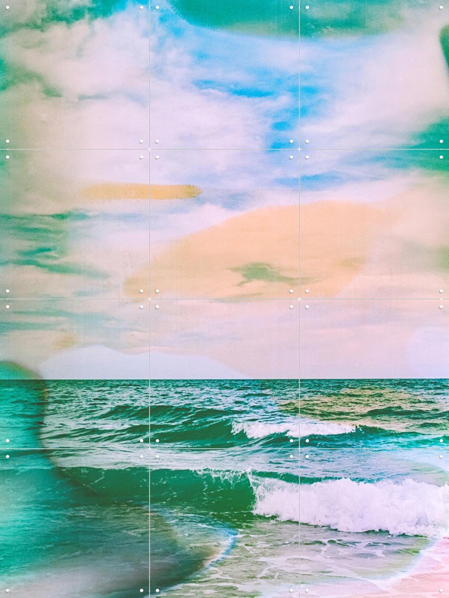 IXXI Sea You Later, Amber Lauder - 60 x 80 cm - Gratis ophangtool - Grote wanddecoratie en posters - Geometrische Kunst, Speels, Illustraties