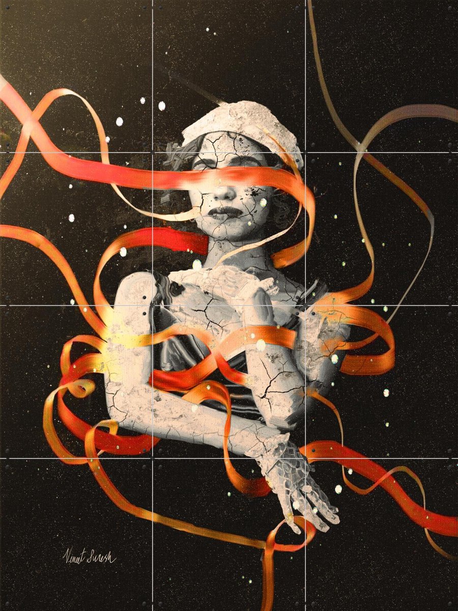 IXXI Veins Of Memory, Vineet Suresh - 60 x 80 cm - Gratis ophangtool - Grote wanddecoratie en posters - Gemengde Technieken, Fantasierijk