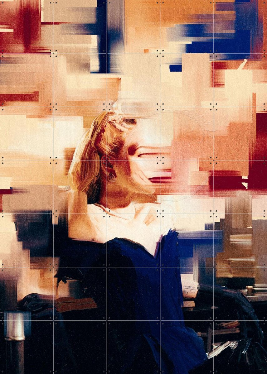 IXXI Abstract Woman, Vineet Suresh - 100 x 140 cm - Gratis ophangtool - Grote wanddecoratie en posters - Digitale Kunst, Modern, Gemengde Technieken