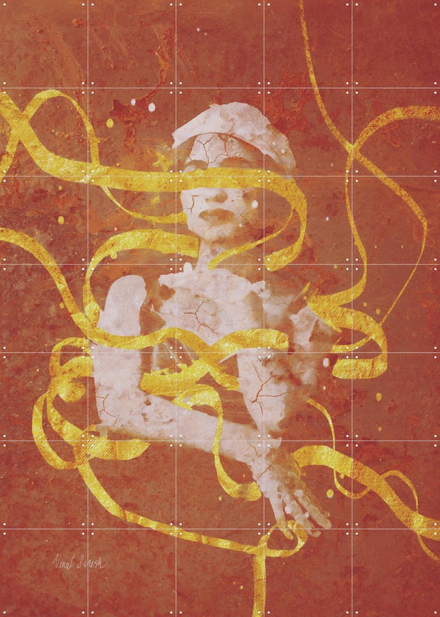 IXXI Veins Of Memory, Vineet Suresh - 100 x 140 cm - Gratis ophangtool - Grote wanddecoratie en posters - Geometrische Kunst, Abstract, Surrealisme