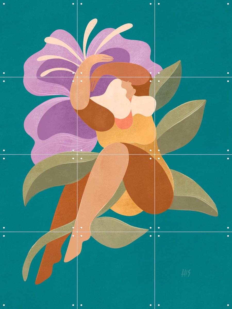 IXXI Season Of Rest, Maggie Stephenson - 60 x 80 cm - Gratis ophangtool - Grote wanddecoratie en posters - Geometrische Kunst, Speels, Illustraties