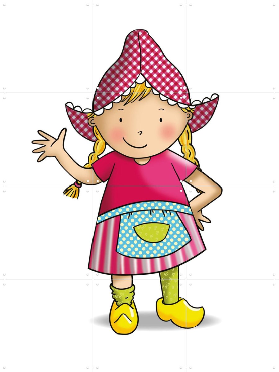 IXXI Fien & Teun – hallo van Fien!, Fien & Teun & Van Hoorne Studios - 60 x 80 cm - Gratis ophangtool - Grote wanddecoratie en posters - Fantasierijk