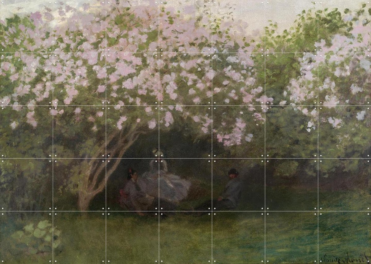 IXXI Lilacs in Grey Weather, Claude Monet & Bridgeman Images - 140 x 100 cm - Gratis ophangtool - Grote wanddecoratie en posters - Impressionisme