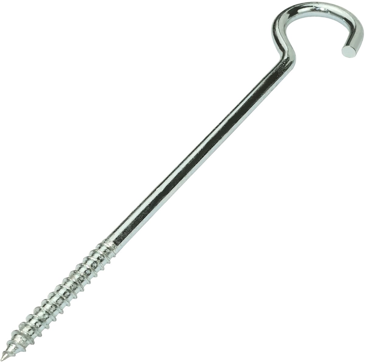 - C57981 - set met 25 haken schuine oogschroeven voor schroeven Ø4x80mm in vorm C - open haak met zelftappende schroef - van verzinkt staal - kleur zilver