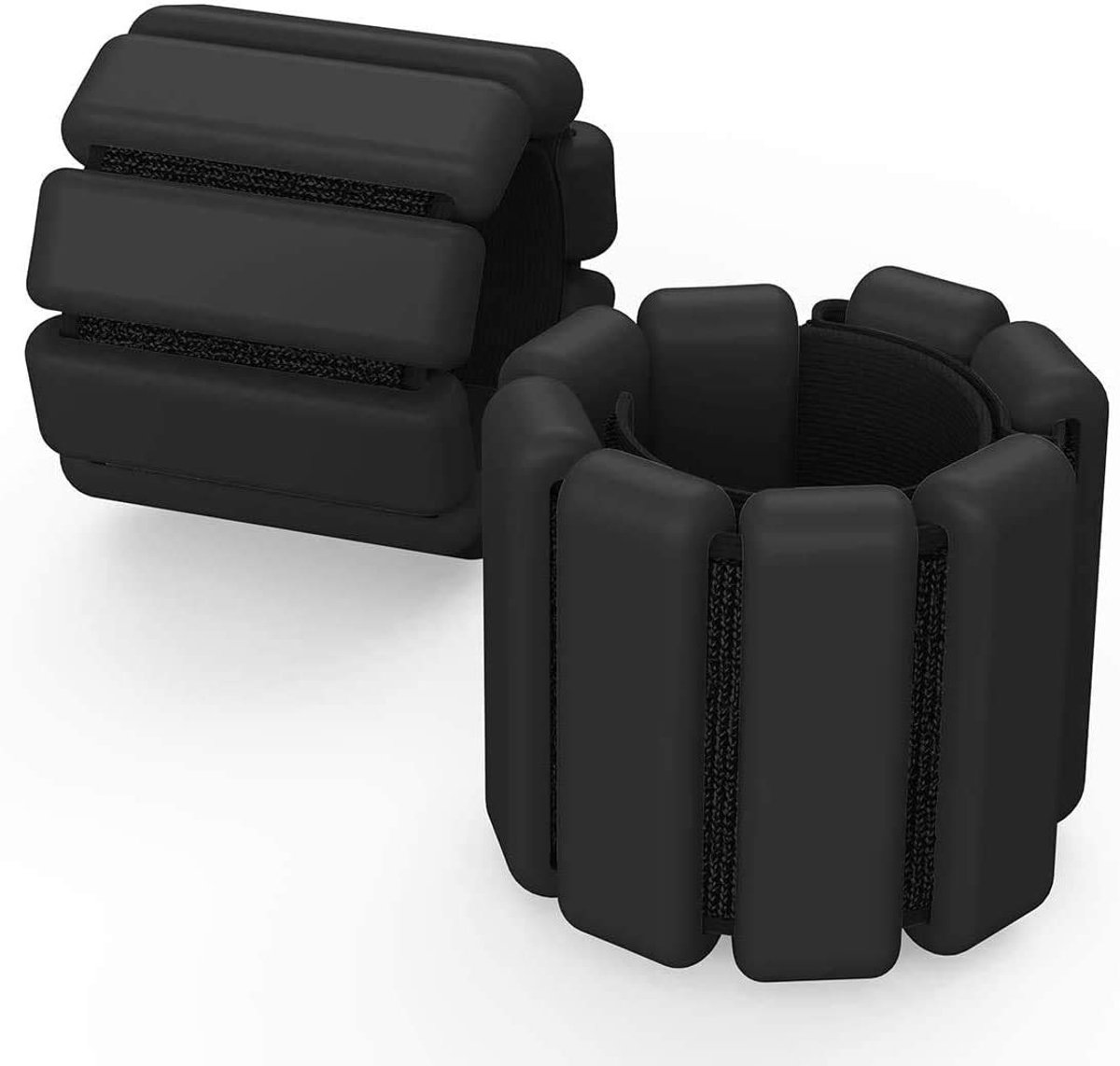 2 stuks verstelbare polsgewichten enkelgewichten voor oefeningen wandelen joggen yoga aerobics pilates gewichtsarmband fitnessarmband (14-23 cm)