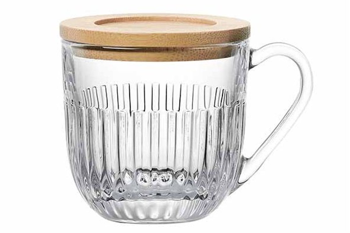 Ouessant Koffietas 27cl Set2 Met Bamboe Deksels