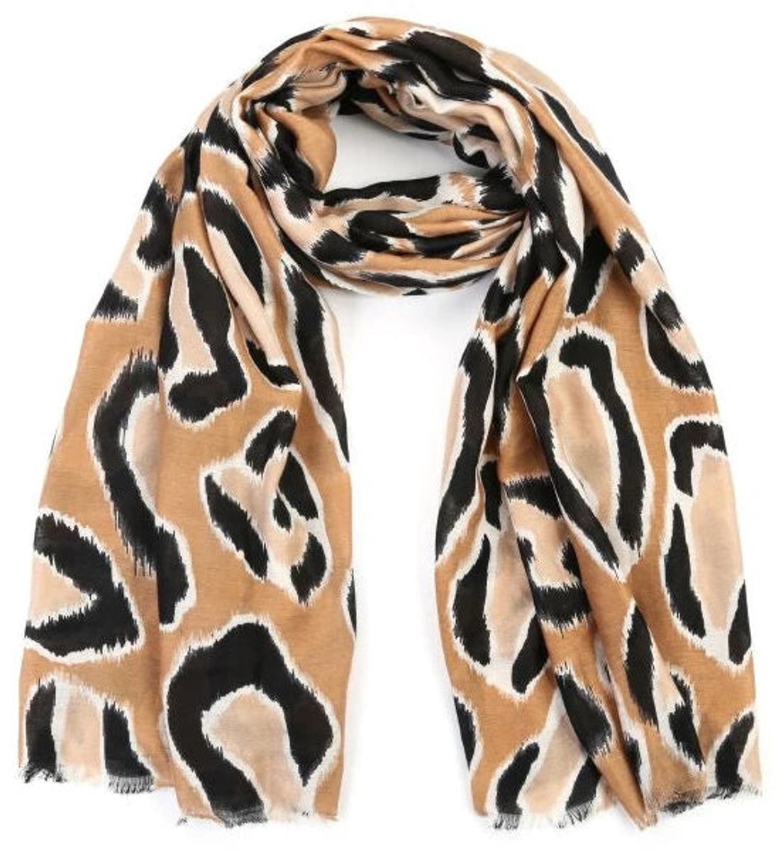 Sunset Fashion Sjaal Luipaard camel 180x90cm