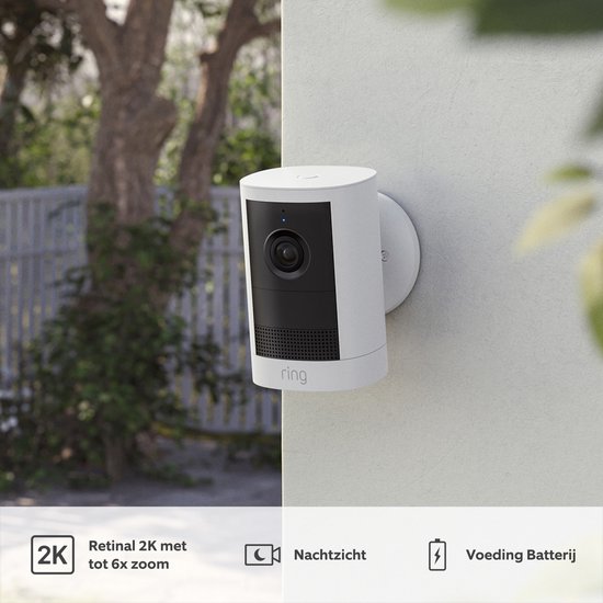 Ring Buitencamera op batterij (nieuwste generatie) - Wit - 2K video van Ring — afbeelding 3