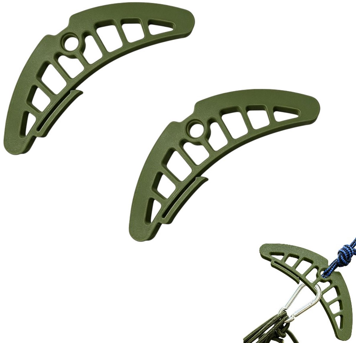 2 stuks - Groene zadelbrugspreider - Boomzadelaccessoire - Geschikt voor buitenklimmen en -verkennen - Geschikt voor buitenklimmen en -verkennen - 15,4*5,5*2,5 cm