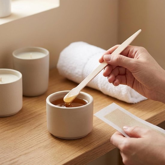 Spatels voor het waxen van wenkbrauwen, 88 mm houten stokjes, waxing applicator, kleine houten stokjes voor wax ontharing, houthandwerk — afbeelding 4