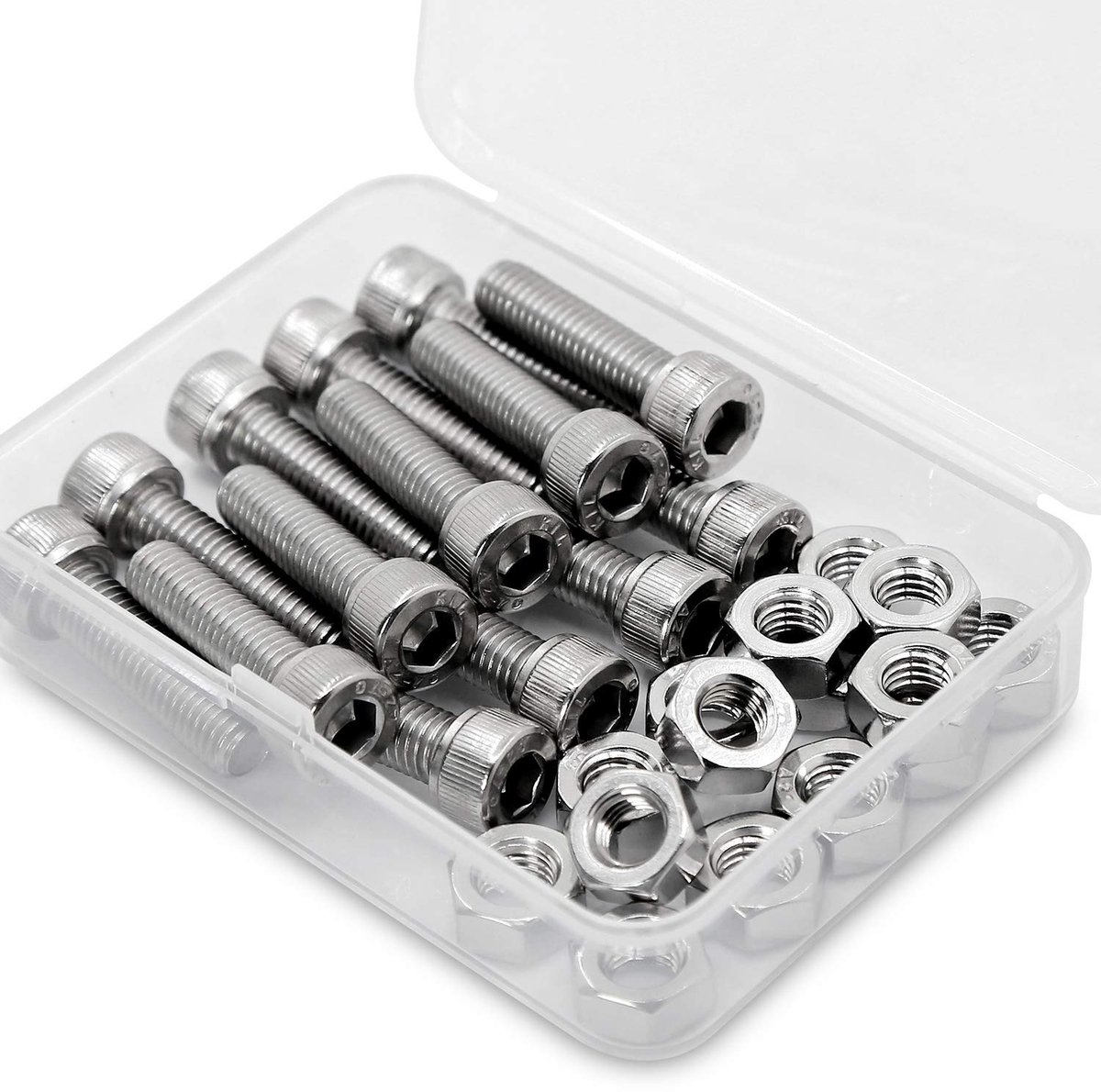 * 30mm 15 Stuks Inbusbout en Moer Combinatie Doos 304 Roestvrijstalen Inbusbouten