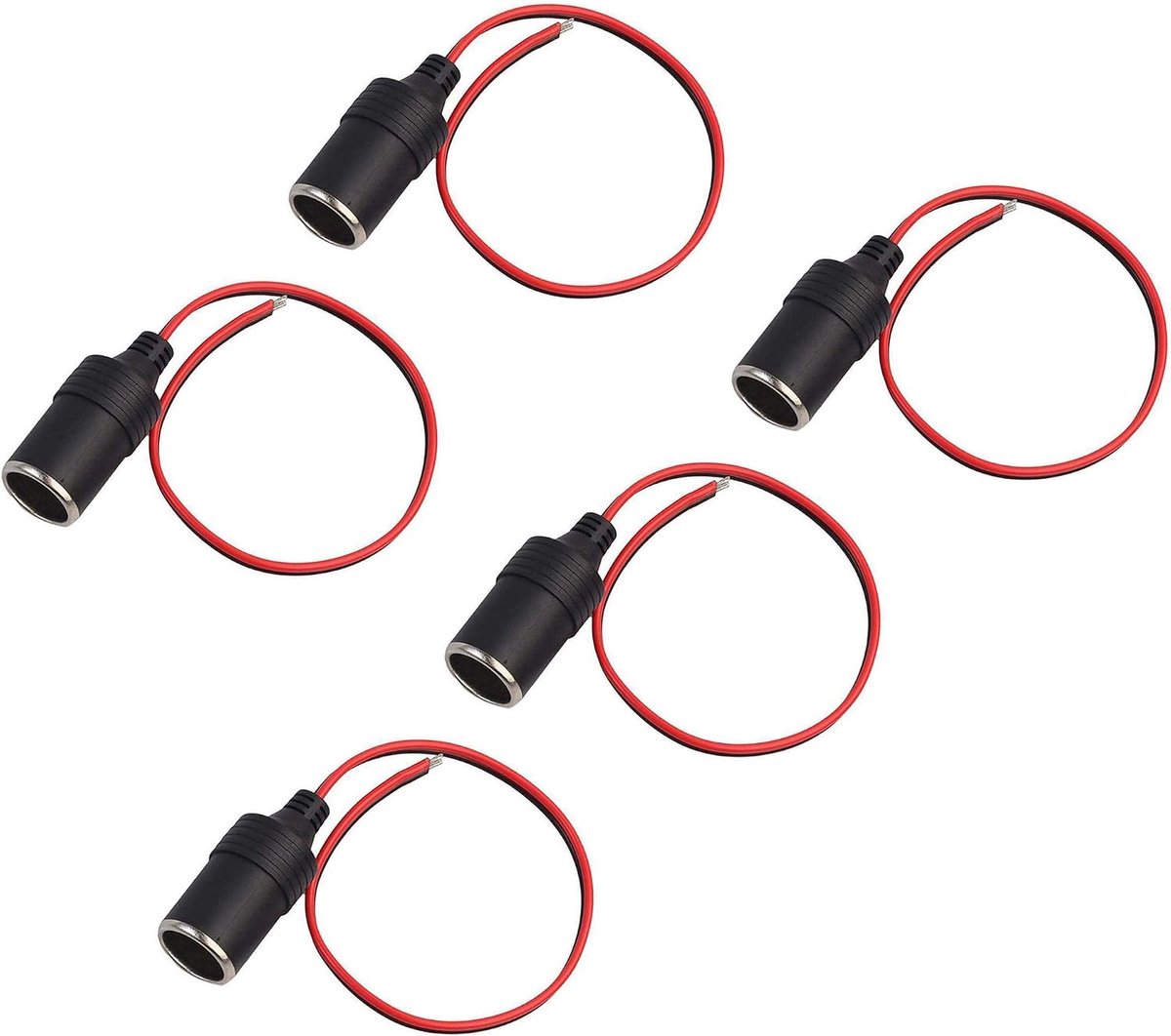 5 stuks 12 V 120 W autolader sigarettenaansteker vrouwelijke aansluiting adapter