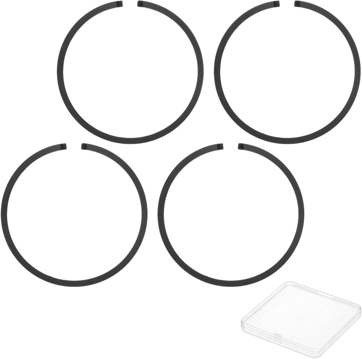 METERXITY Set van 4 zuigerveren voor motoren, 31 mm x 1,5 mm dik, smeedijzeren zuigerringset, standaard vervanging voor kleine motoren/motoren/machines [zwart]