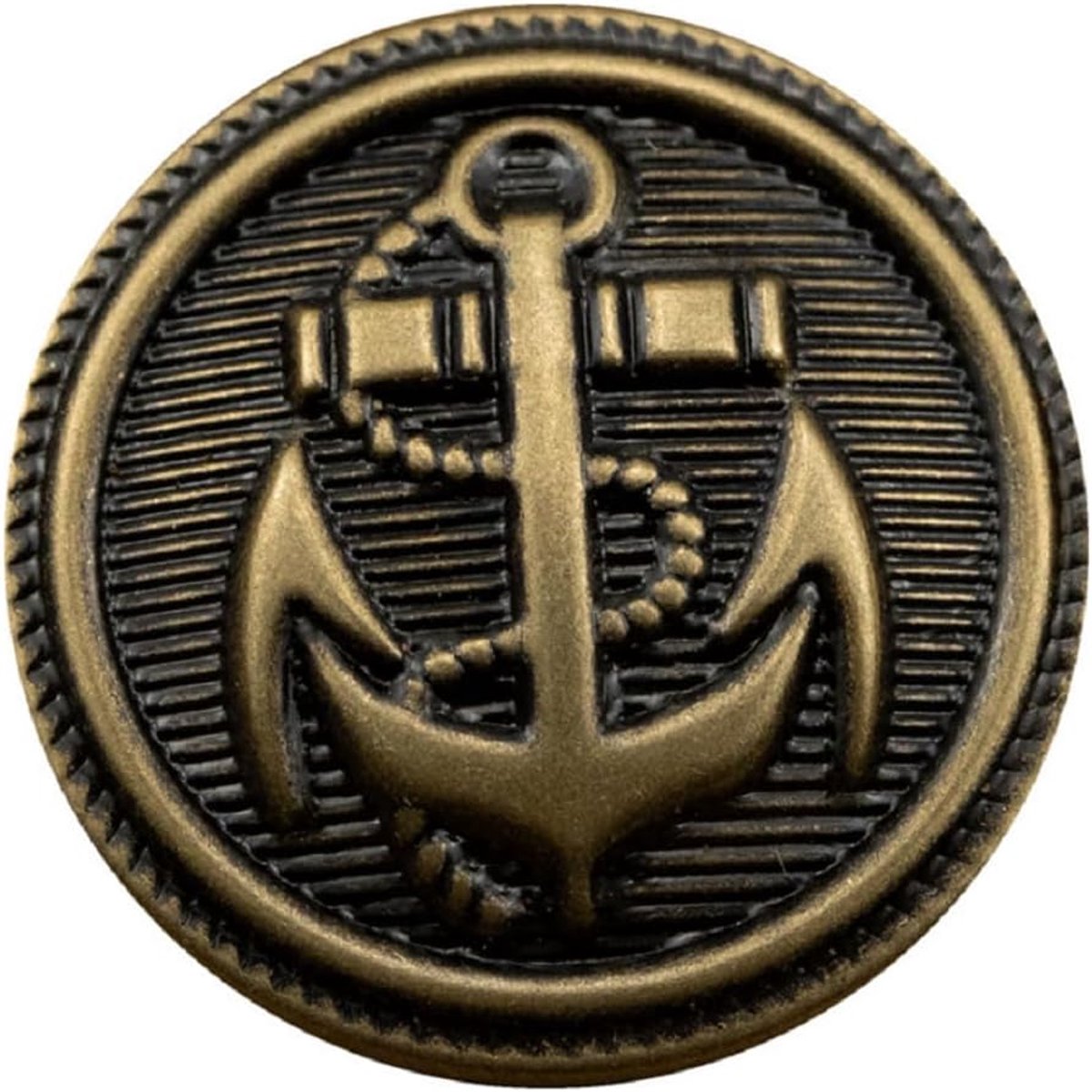 Knopen - Metalen Boot Anchor Patroon Naaien Knopen Retro Shank Ronde Vormige Knop (Brons, 25mm)