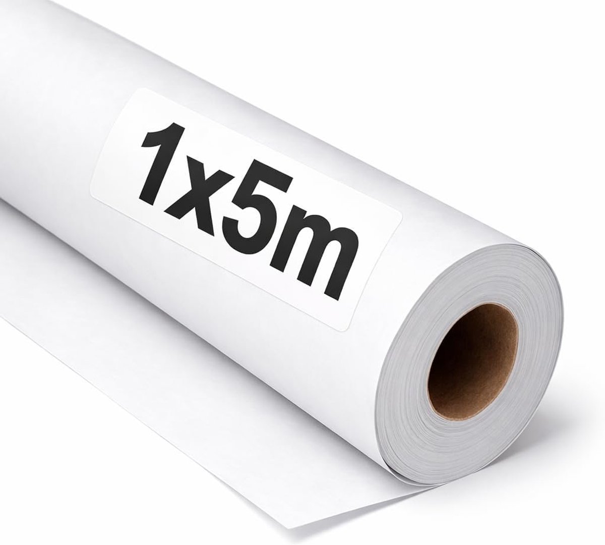 Kraftpapier wit – rol 1 x 5 m – 6 rollen – cadeaupapier en verpakking voor pakketten, doe-het-zelf en verhuizing; duurzaam, gemakkelijk te snijden, ideaal voor knutselwerk