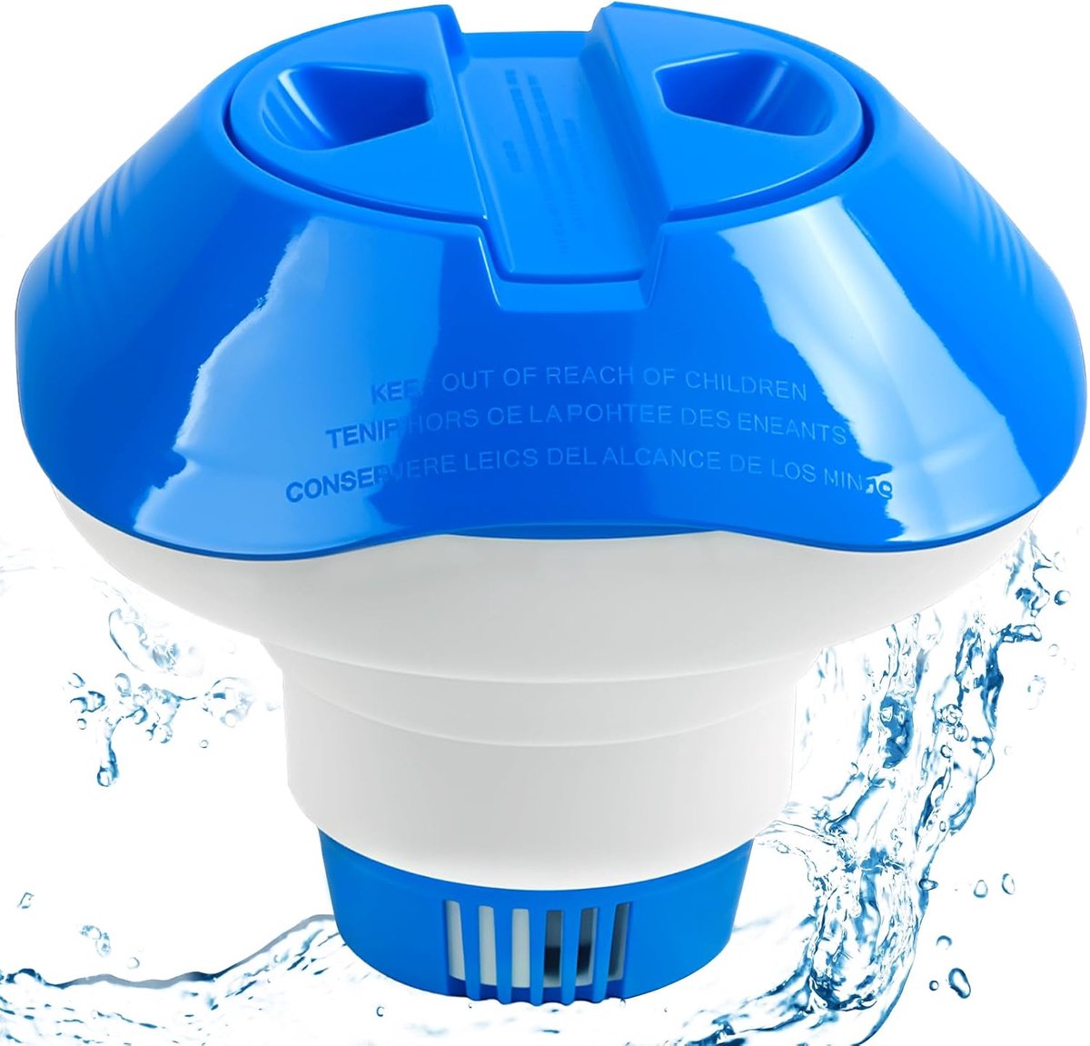 Doseerdrijver, zwembad chloordrijver, 12 cm zwembad chloordoseerdrijver, chloordoseerdrijver voor zwembaden, opvouwbare doseerdrijver, voor zwembaden, waterpark, spa, whirlpools