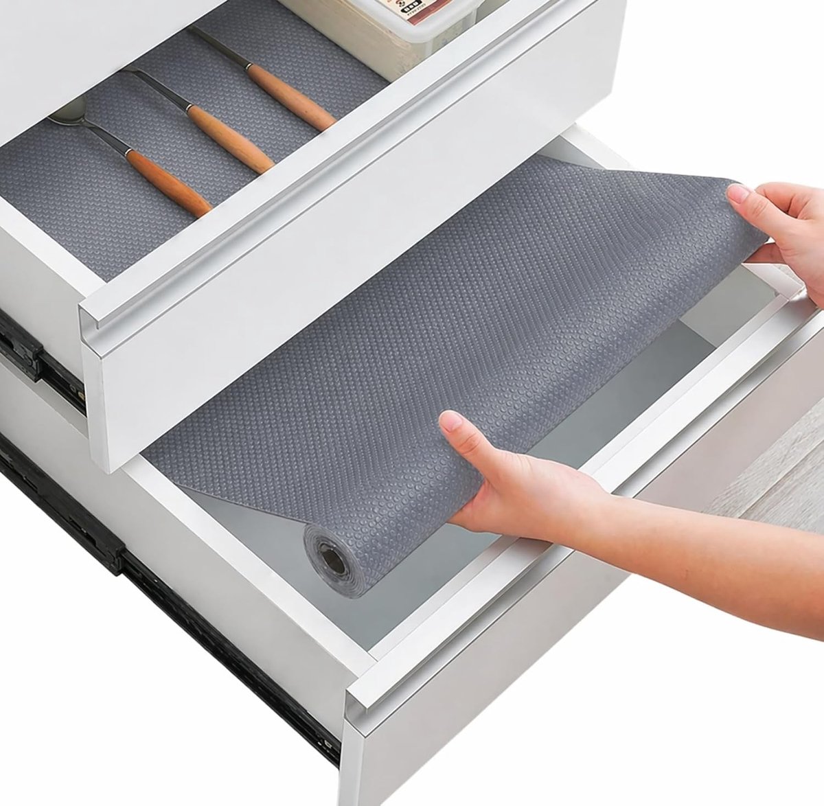 Keukenladevoeringen van Linda's Essentials (60 x 500 cm) - Kastvoeringen Keuken Antislip Plankmat & Koelkastvoeringen die beschermen tegen morsen - Multifunctionele plankvoeringen voor keukenkasten