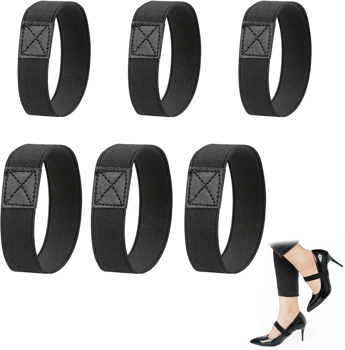 fixeerband set 4-laags elastisch bevestigingsband 6 stuks zwart 2,5cm x 1m waterdicht scheurbestendig voor huis tuin werkplaats organisatie klus