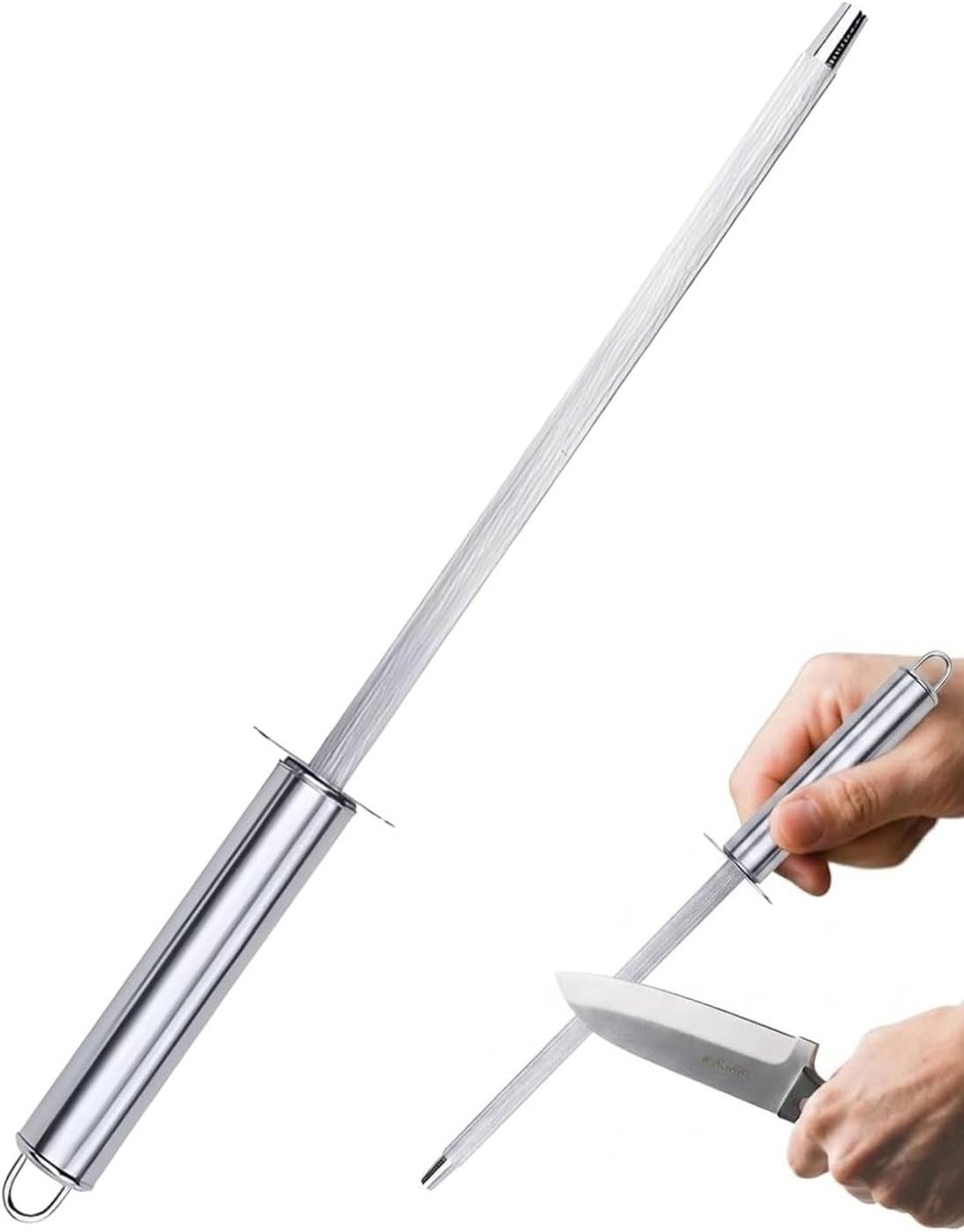 30 cm diamantslijpstaaf, professionele slijpstaaf voor kok, slijpstaaf voor keuken, huis, diamantslijper mes
