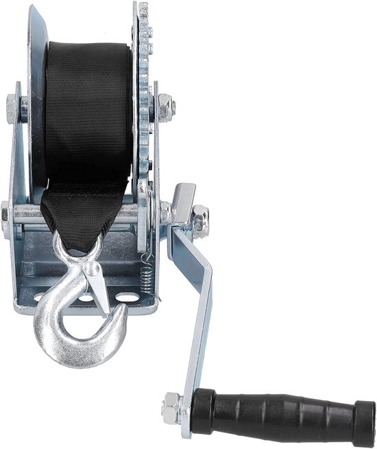 Handlier 1200 lbs, zware handlier met 8 m polyester lier voor aanhangwagens, vrachtwagens, pickups, caravans, werkplaatsen, garages — afbeelding 3