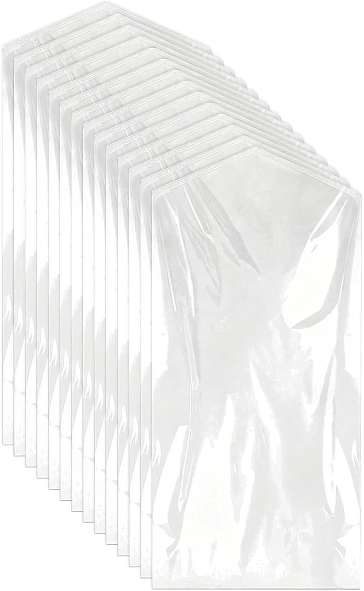 20 stuks kledingzakken, transparant, 60 x 130 cm, kledingbeschermhoes met beugelopening, stofdichte doorzichtige zakken voor pak, hemd, jas, kledingkast