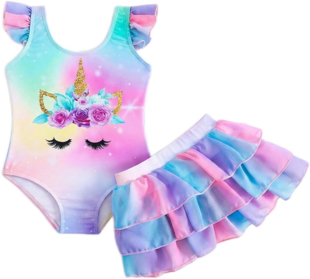Tweedelig badpak voor meisjes van 4-8 jaar