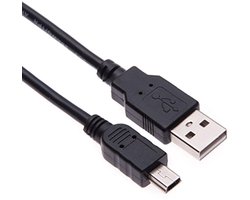 USB kabel oplader USB naar Mini USB compatibel met GoGear Ariaz/Cam/Muse/Opus/RaGa/Spark/ViBE / SA4VBE04KN/12, Bush MP3-speler, Kubik Evo/Edge II/Roca/Neo | 0,5 m