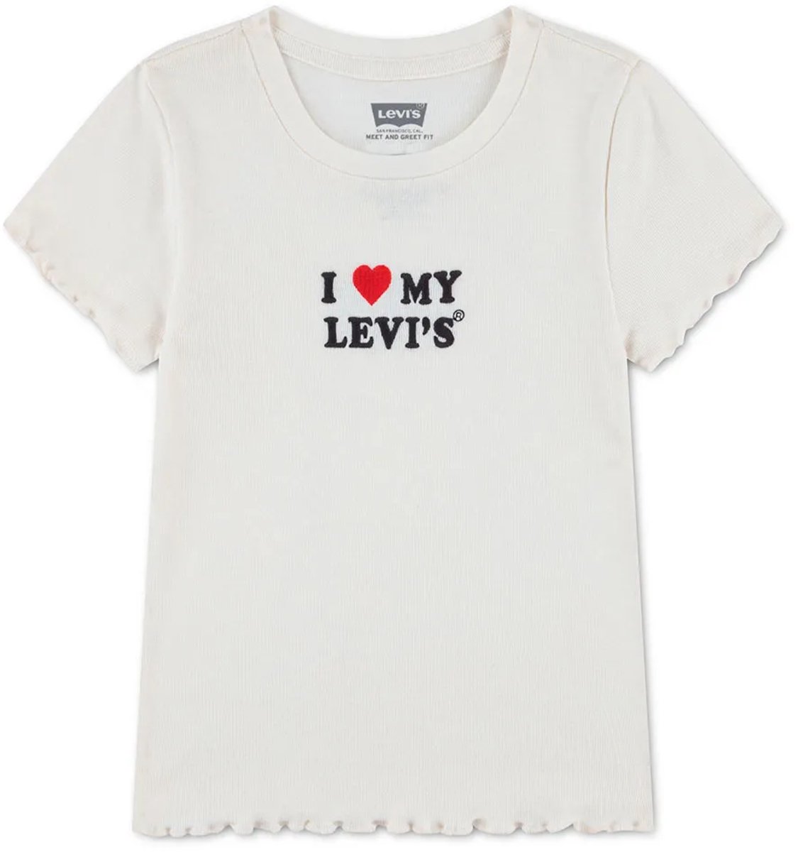 Levi´s ® Kids I Heart My T-shirt Met Korte Mouwen Wit 4 Years Meisje