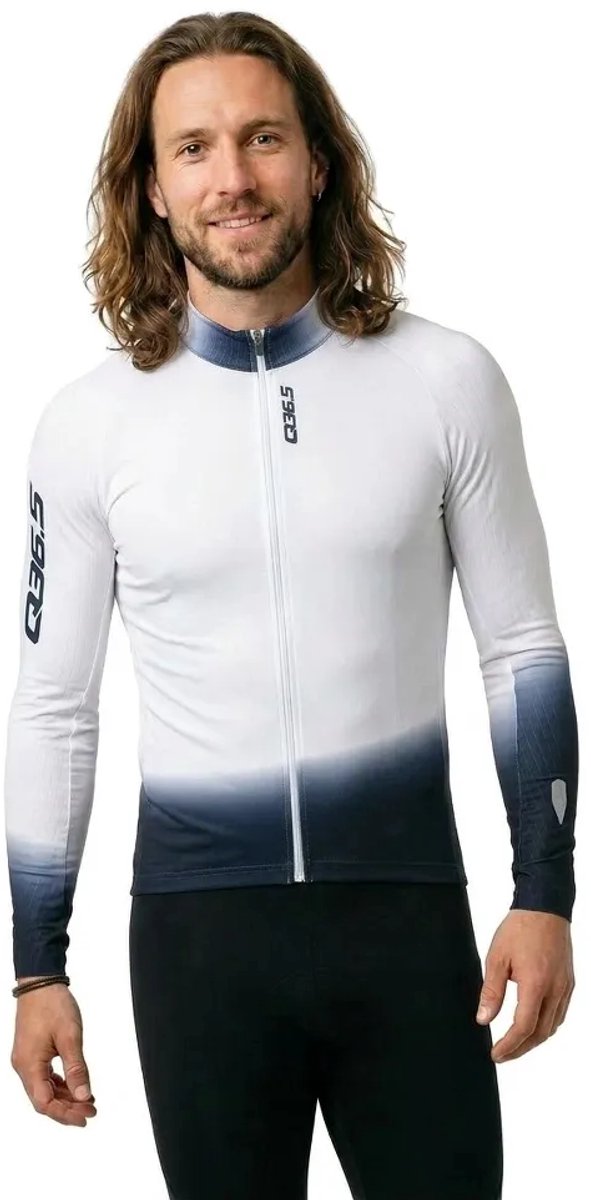 Q36.5 Gregarius Hybrid Light Collar Fade Trui Met Lange Mouwen Wit 2XL Man