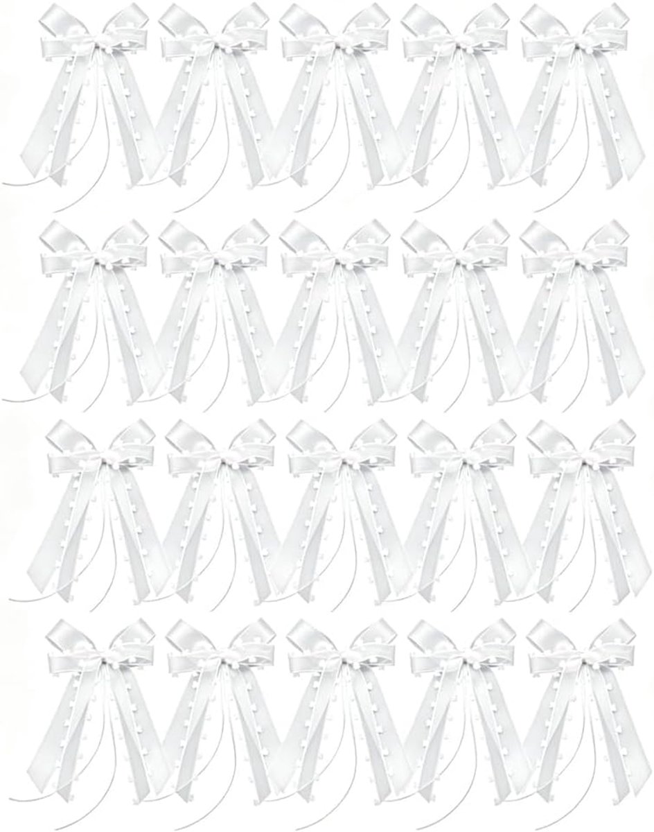 Strikken bruiloft wit organza met harten kant tule bruiloftsdecoratie auto voor autosieraden bruiloftsstrikken voor auto decoratie bruiloft auto decoratie bruiloft auto decoratie kantoor